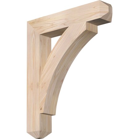 Ekena Millwork Thorton Craftsman Smooth Bracket, Douglas Fir, 3 1/2"W x 20"D x 24"H BKT04X20X24THR04SDF